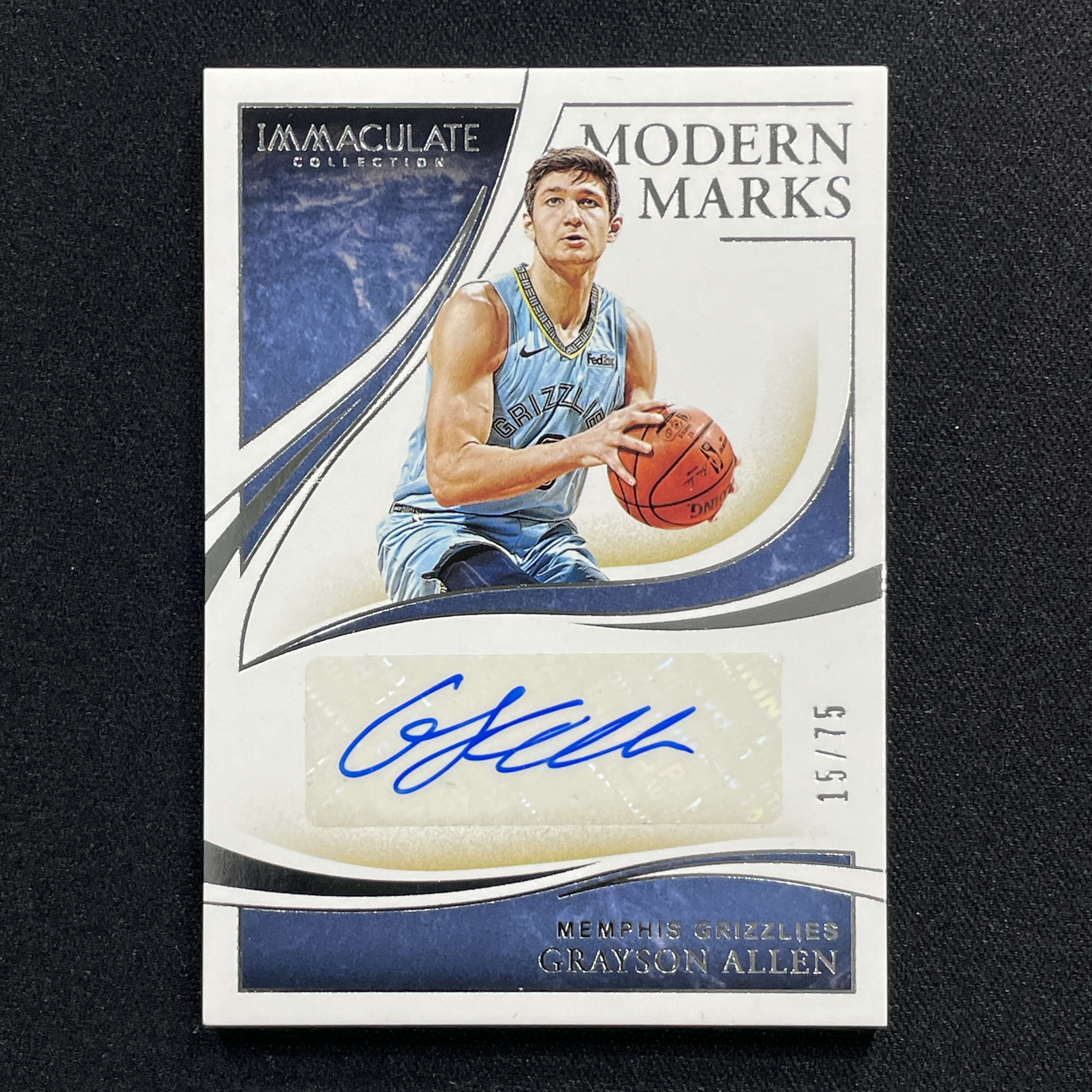 young熊猫 2019-20 Panini Immaculate imm 爱咪咪 Grayson Allen 格雷森 阿伦 灰熊 签字 15/75编 收藏必备-纪-18