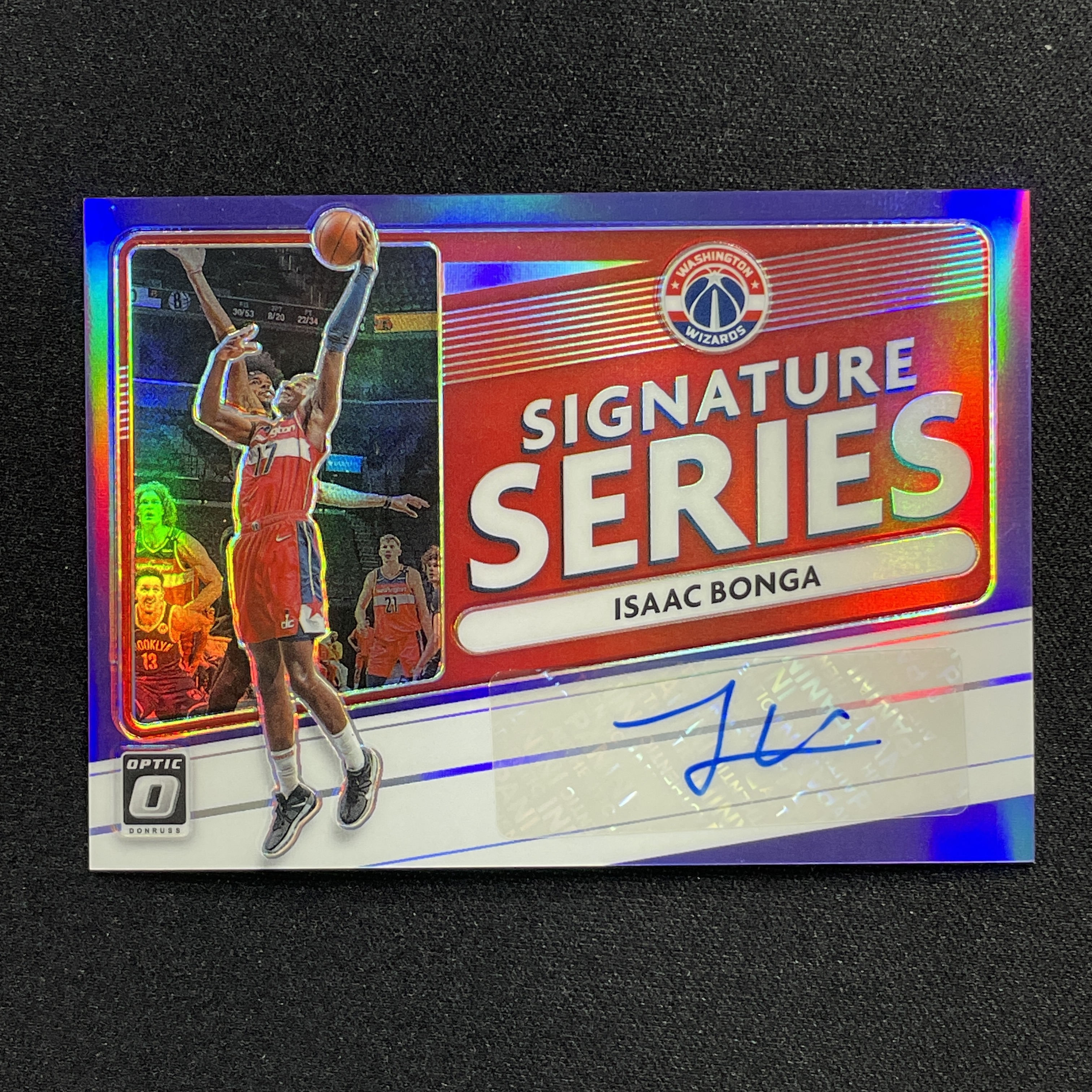 young熊猫 2020-21 Panini Donruss Optic 杜蕾斯Optic 艾萨克 邦加 Isaac Bonga 奇才 签字 折射-纪-18
