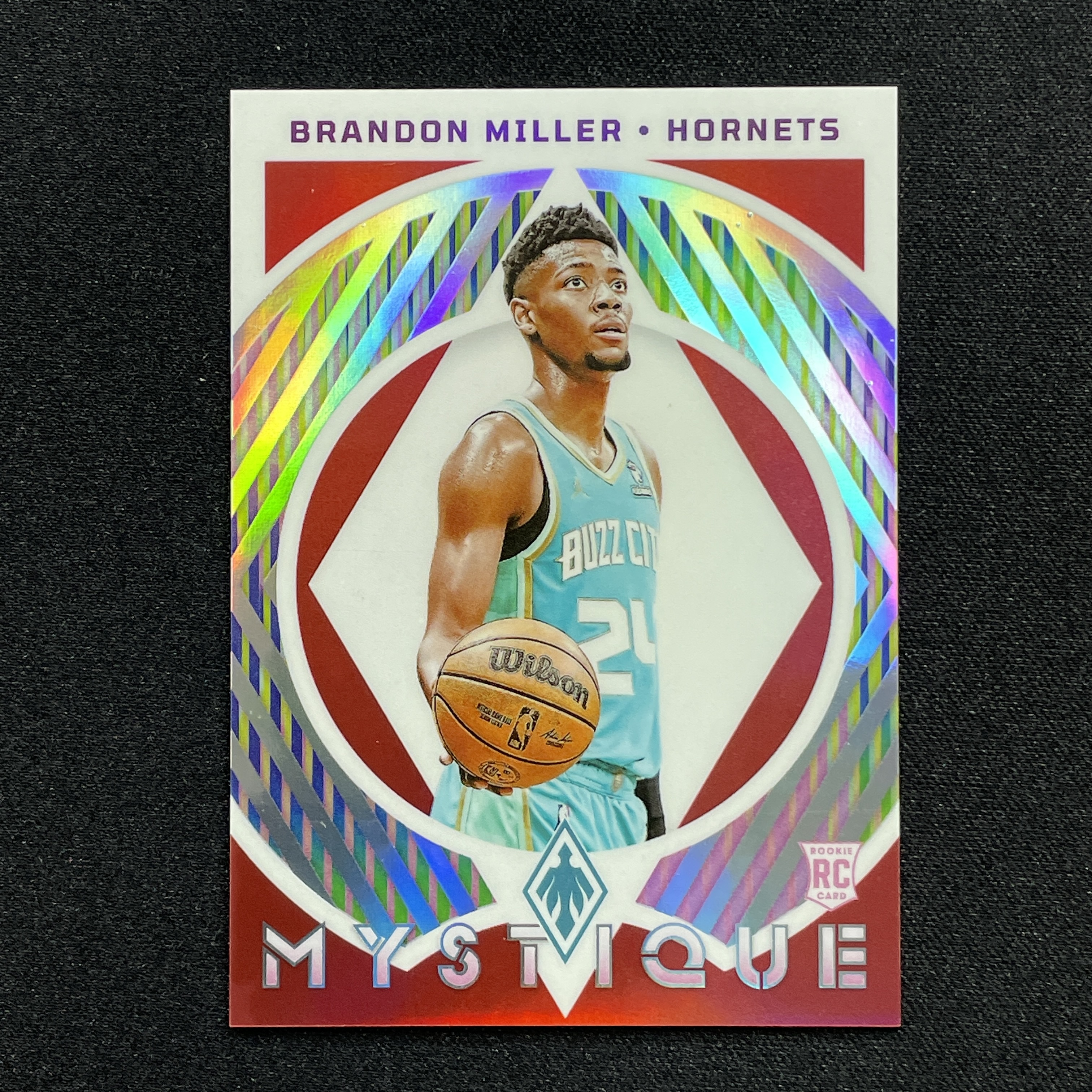 young熊猫 2023-24 Panini Phoenix 凤凰 Brandon Miller 布兰登 米勒 黄蜂 新秀RC 103/125编 红折 Mystique 特卡 折射 瑕疵如图-纪-20