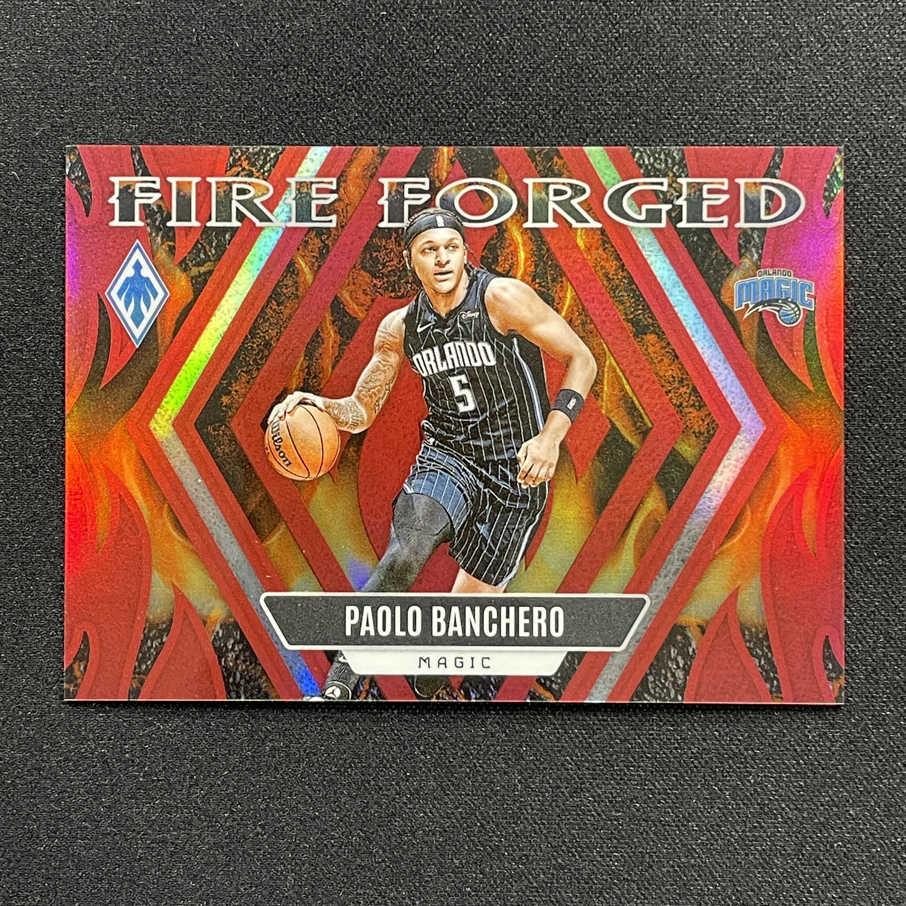 young熊猫 2023-24 Panini Phoenix 凤凰 Paolo Banchero 保罗 班切罗 魔术 Fire Forged特卡 062/125编 红折 折射 瑕疵如图-纪-20