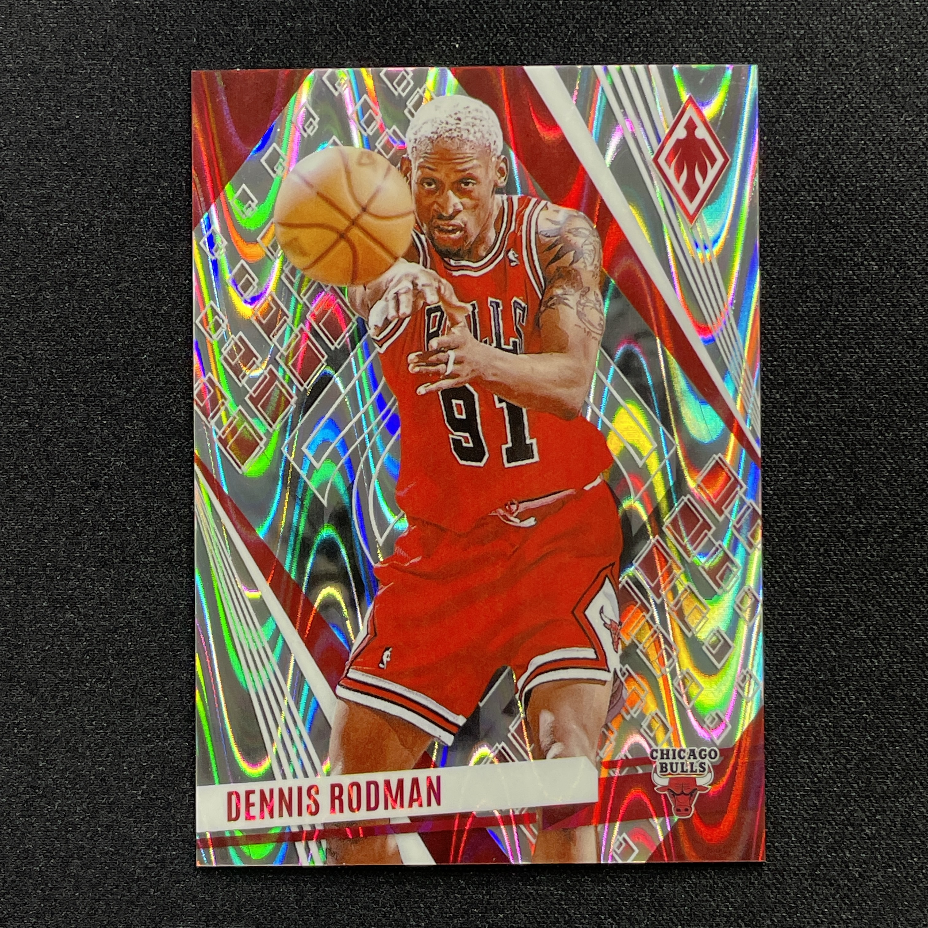 young熊猫 2023-24 Panini Phoenix 凤凰 Dennis Rodman 丹尼斯 罗德曼 大虫 公牛 018/125编 熔岩折 变形虫 折射-纪-20