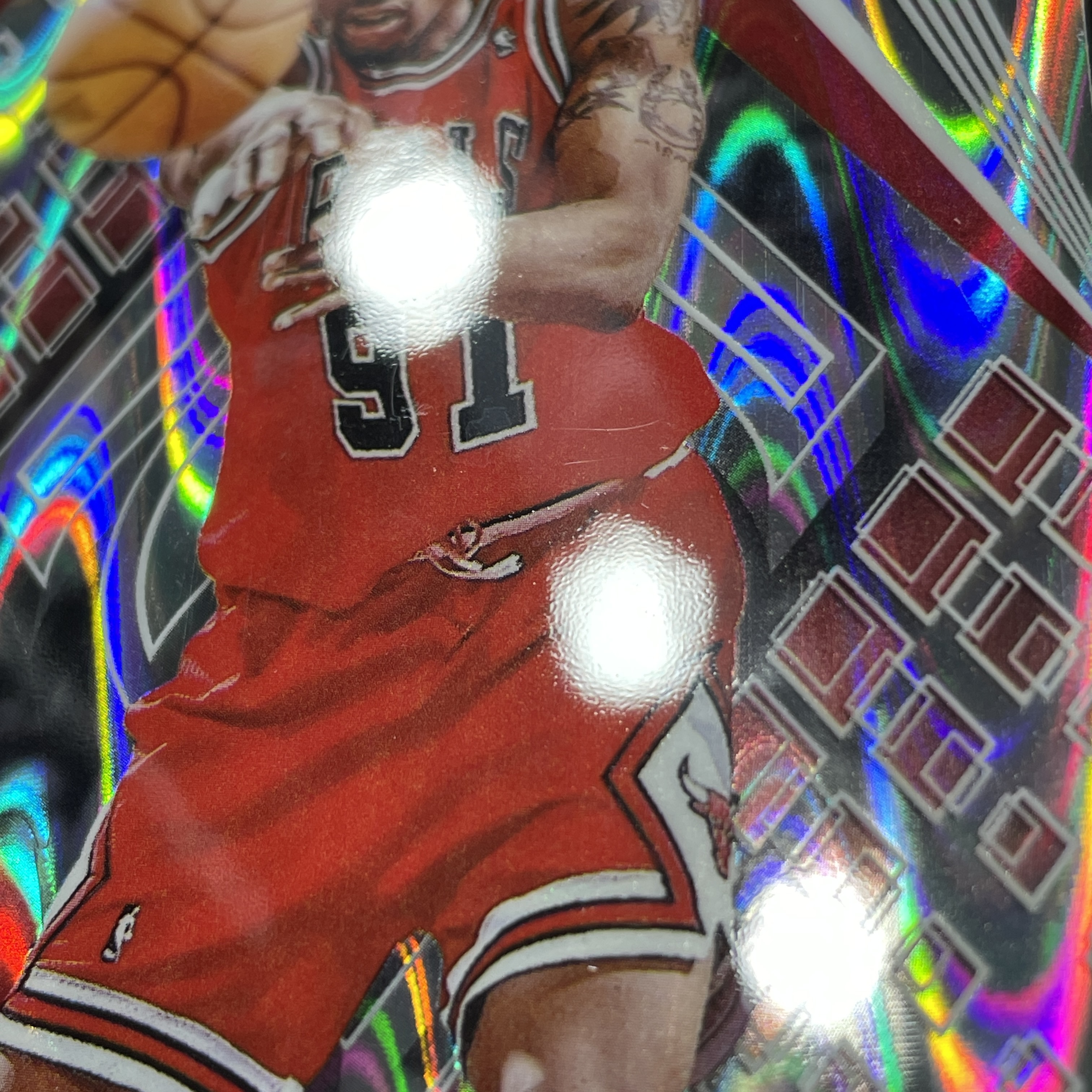 young熊猫 2023-24 Panini Phoenix 凤凰 Dennis Rodman 丹尼斯 罗德曼 大虫 公牛 018/125编 熔岩折 变形虫 折射-纪-20