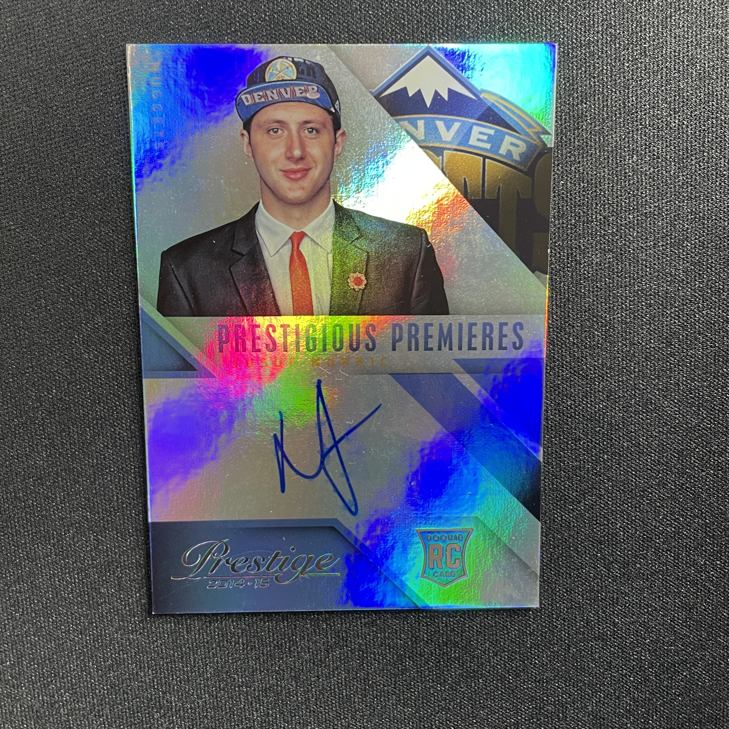 young熊猫 2014-15 Panini Prestige 荣耀 Jusuf Nurkic 尤素夫 努尔基奇 掘金 新秀RC 签字卡签 折射 瑕疵如图-纪-21