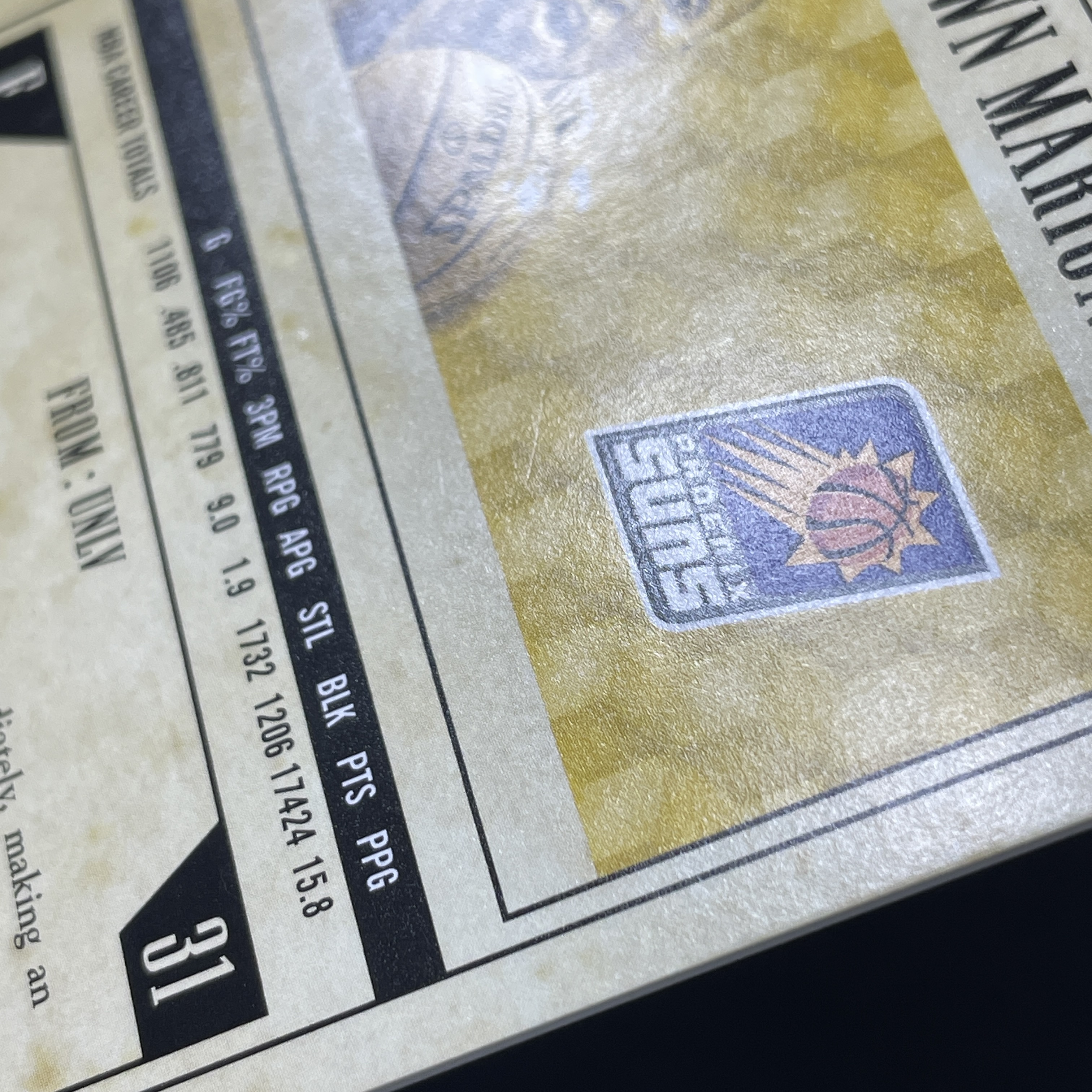 young熊猫 2014-15 Panini Gold Standard 金砖 Shawn Marion 肖恩 马里昂 太阳 048/285编 折射 瑕疵如图-阳-25