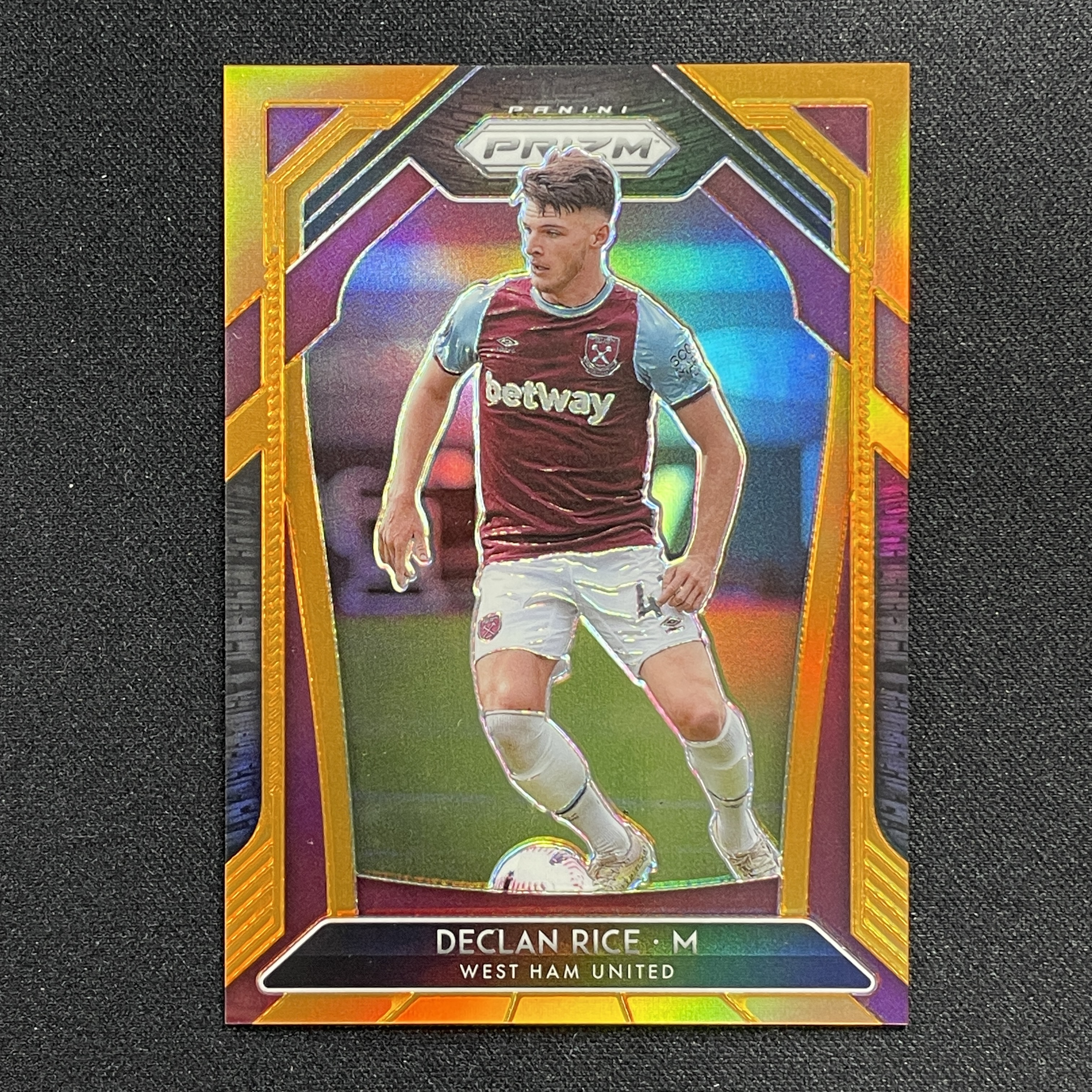 young熊猫 2020-21 Panini Prizm pz Declan Rice 德克兰 赖斯 西汉姆联 18/25编 橙折 折射-阳-25