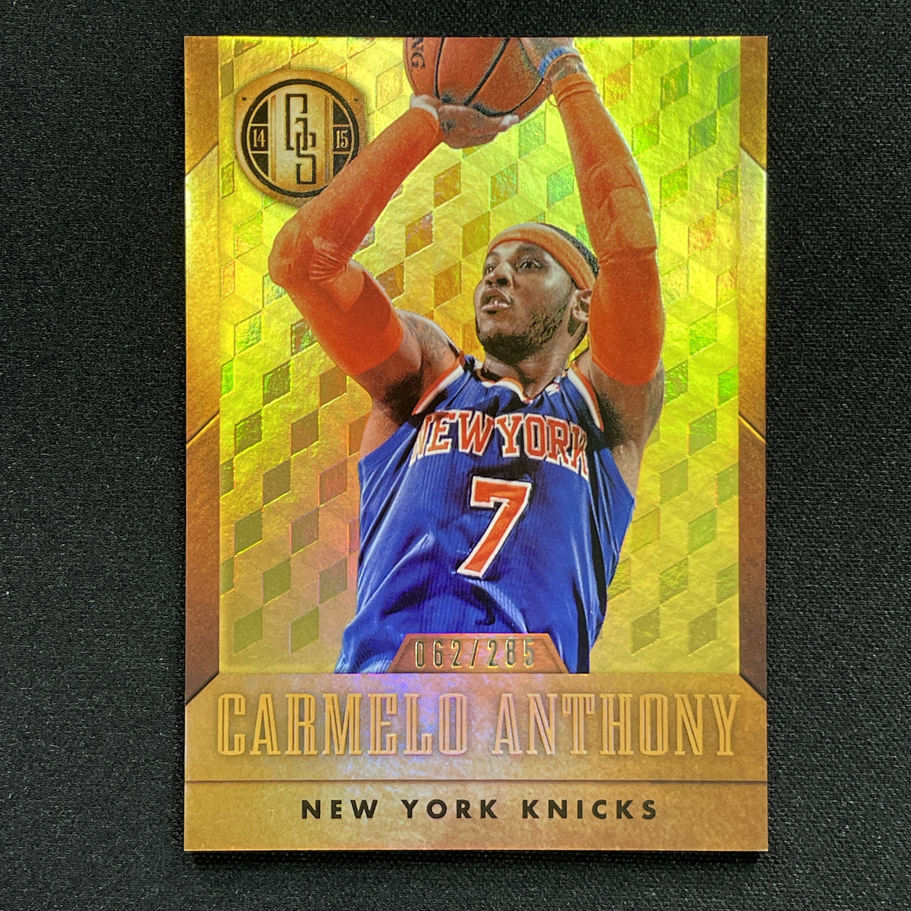 young熊猫 2014-15 Panini Gold Standard 金砖 Carmelo Anthony 卡梅隆 安东尼 甜瓜 尼克斯 /285编 折射 base-阳-25